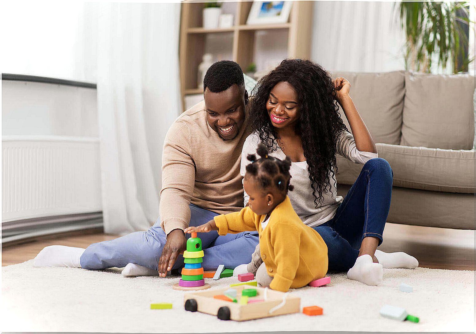 Positive and happy parents teach their child a similar perspective on life.