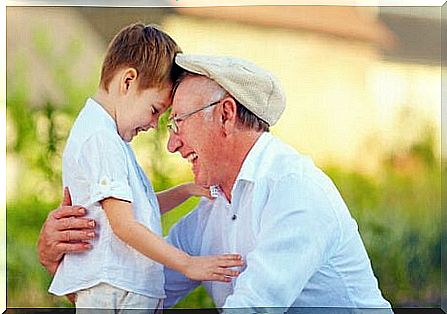 Grandfather, a man with a gray head and a golden heart