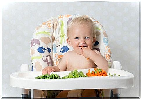 When and how is the baby given solid food?